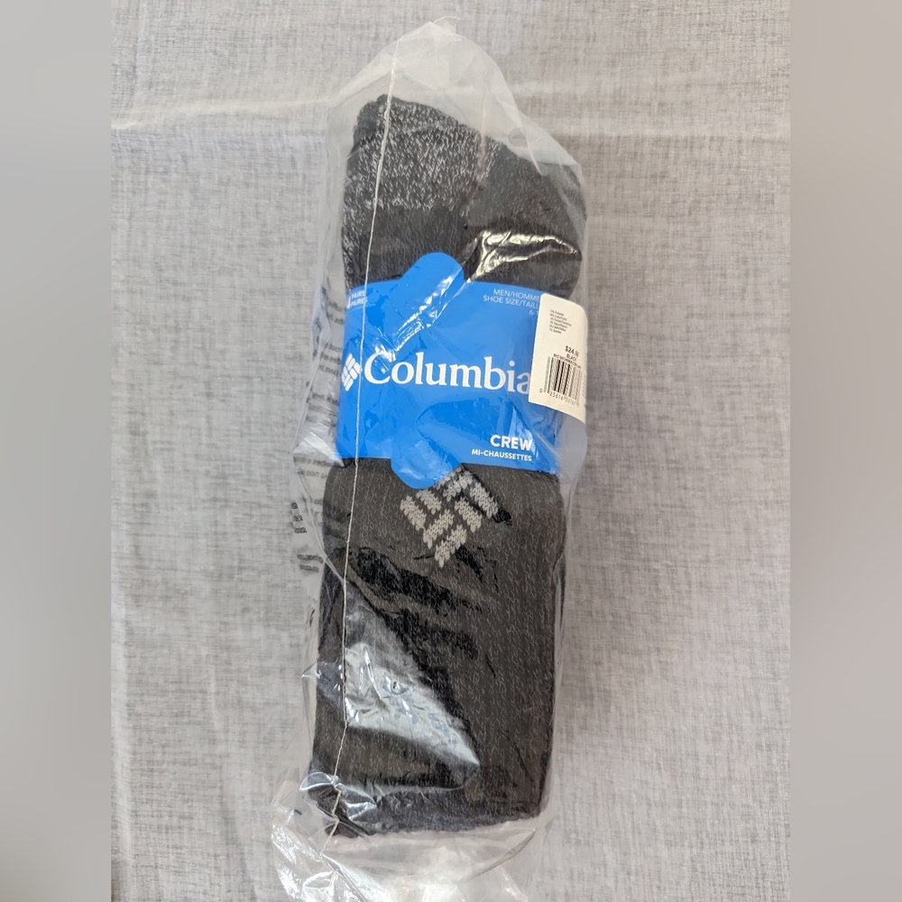Columbia Men's Crew Socks Gray/Black - Picture 7 of 7